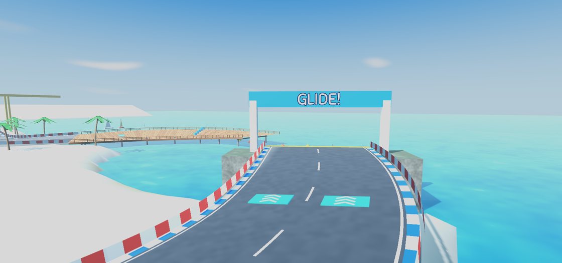 The glide off the sea wall